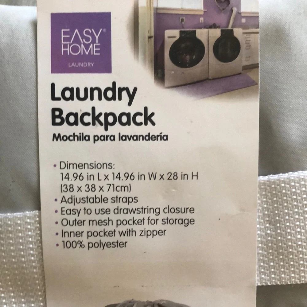 Gray Laundry Backpack